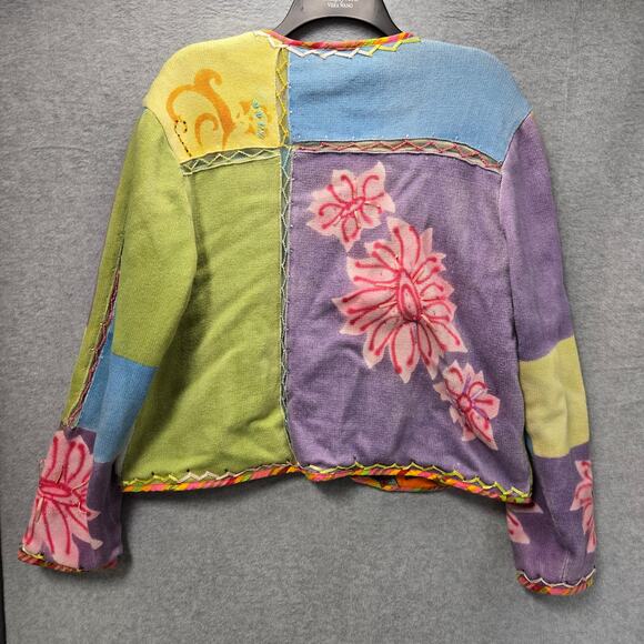 Vintage Sandy Starkman Spring Entry Colorblock Sweater Size Large - Picture 2 of 6